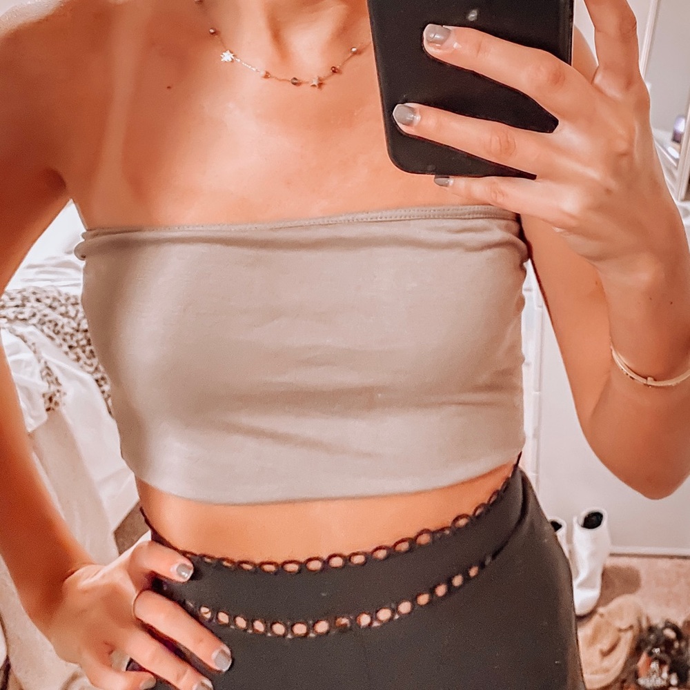Nude crop top